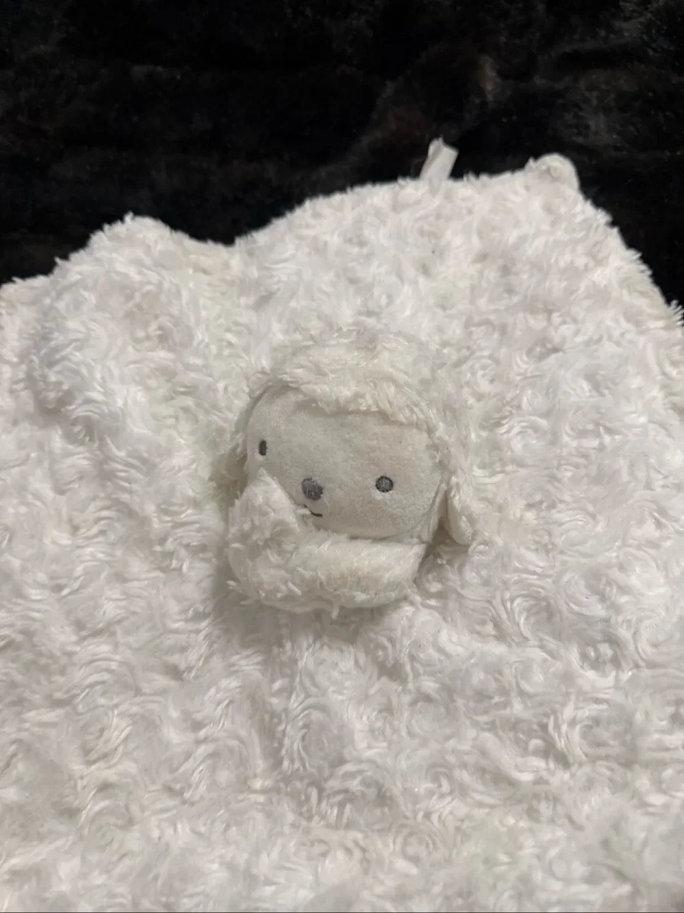 Carters Just One You Lovey Plush Lamb White Stars Gray Blue